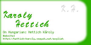 karoly hettich business card