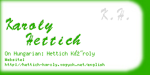 karoly hettich business card